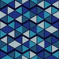 Trendy seamless pattern designs. Figures from multi-colored hexagons. Vector geometric background.